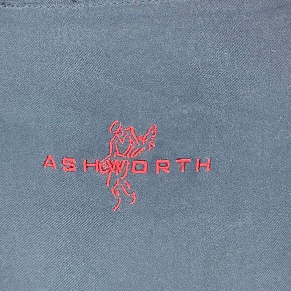 Ashworth Water Resistant Full Zip Thermal Navy Dad Grandpa Golf Jacket Mens Sz L - Picture 5 of 7